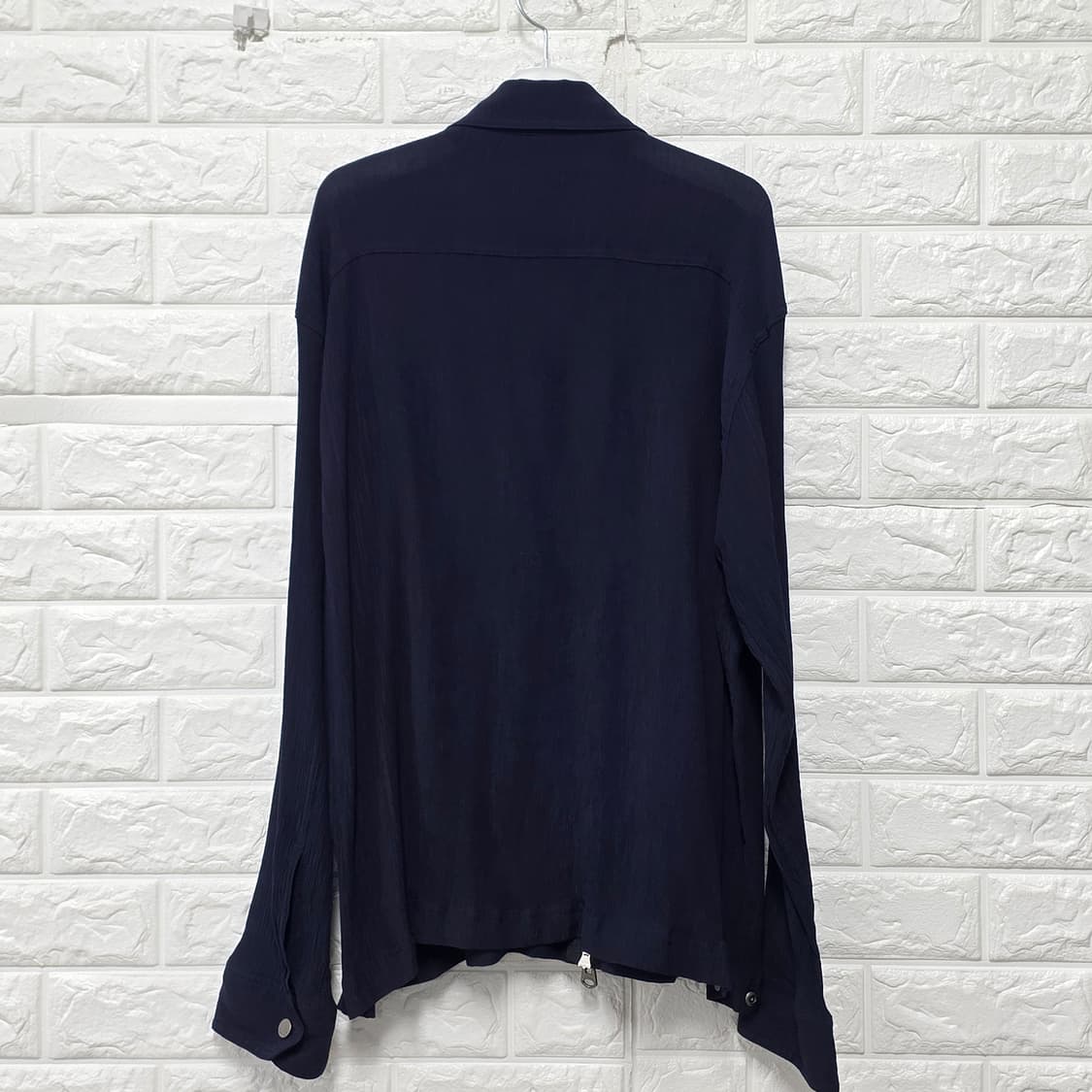 택포// ILCORSO 일꼬르소 네이비 집업 셔츠 100 eja 상품이미지4