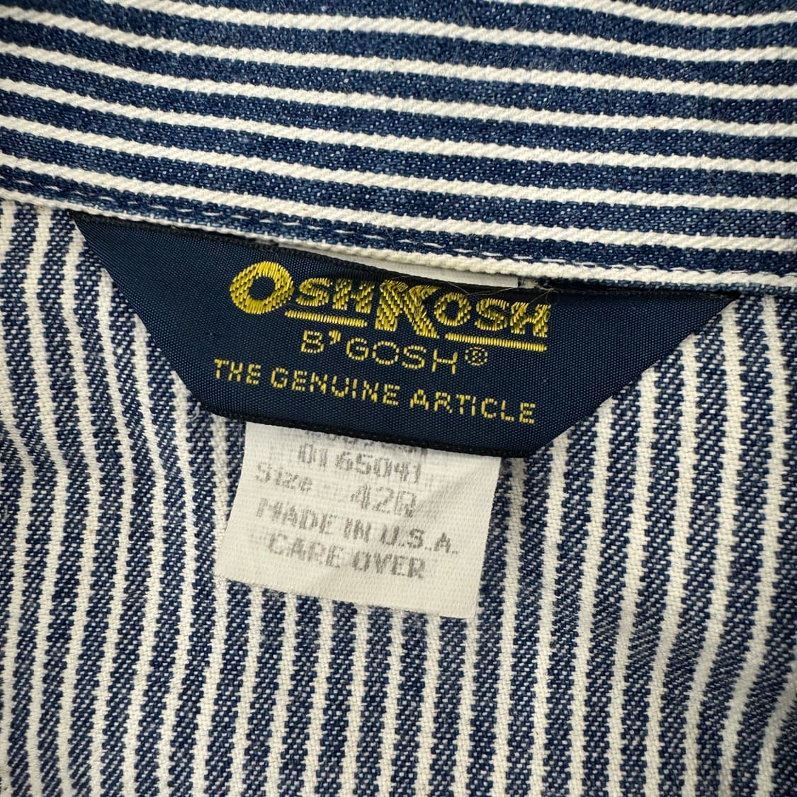 105 OSHKOSH made USA 80s 워크 히코리 초어 자켓  상품이미지5