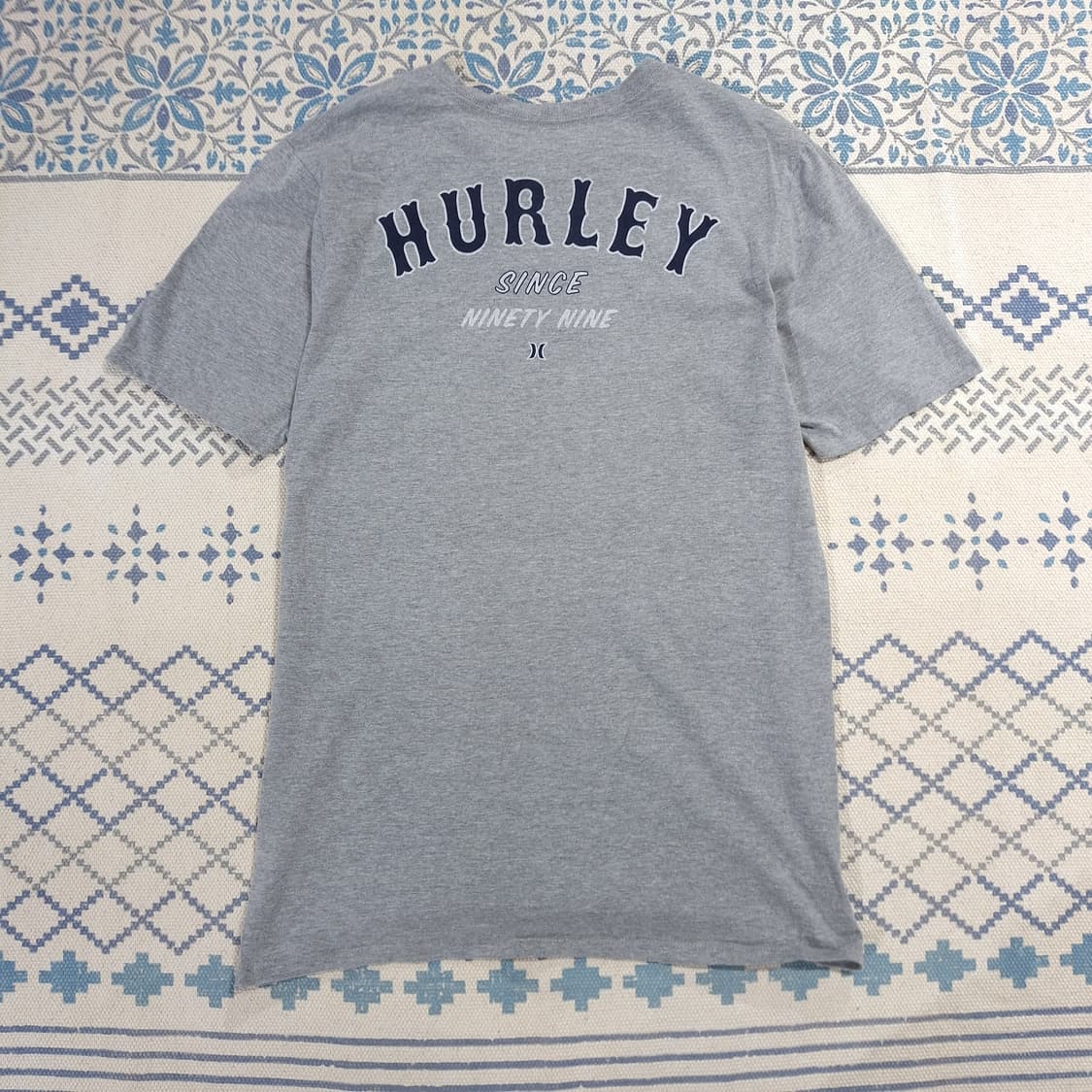 HURLEY 헐리 그레이 블랙 프린팅로고 코튼블렌드 반팔 티셔츠 M 상품이미지1