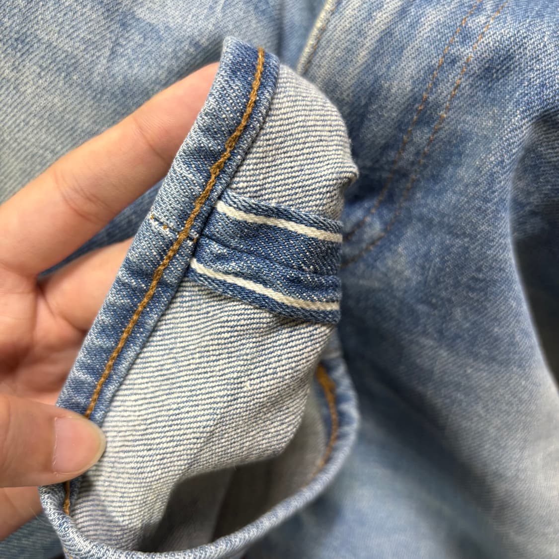 32 리바이스502 MADE & CRAFTED 블루탭 셀비지 데님팬츠 상품이미지7