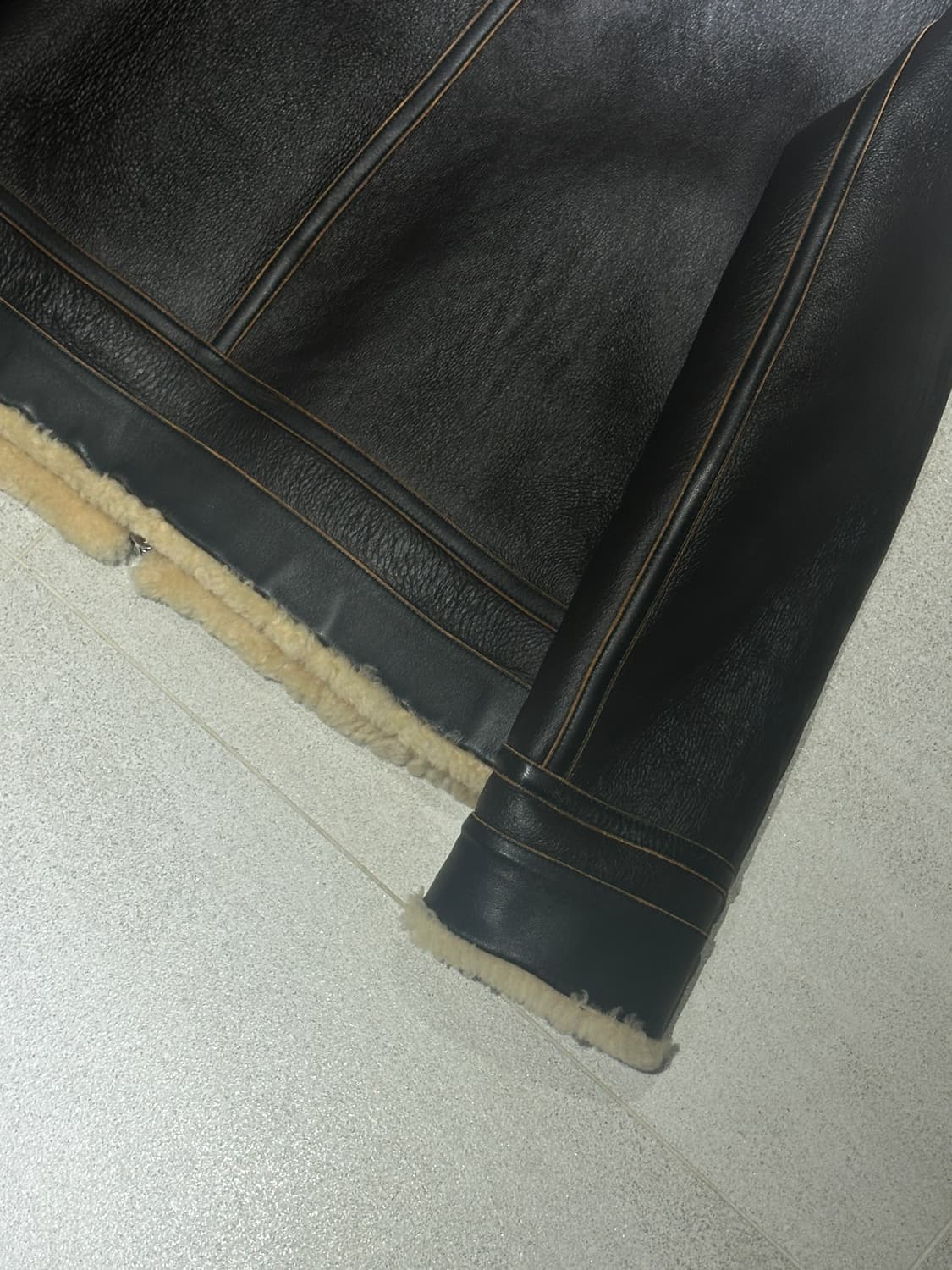 [L] stu 에스티유 무스탕 무톤 레더 양털 자켓 상품이미지9