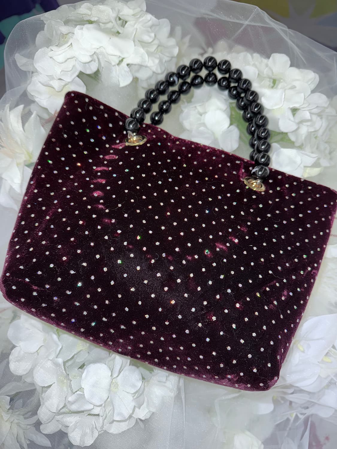 cubic velvet hand bag 상품이미지3