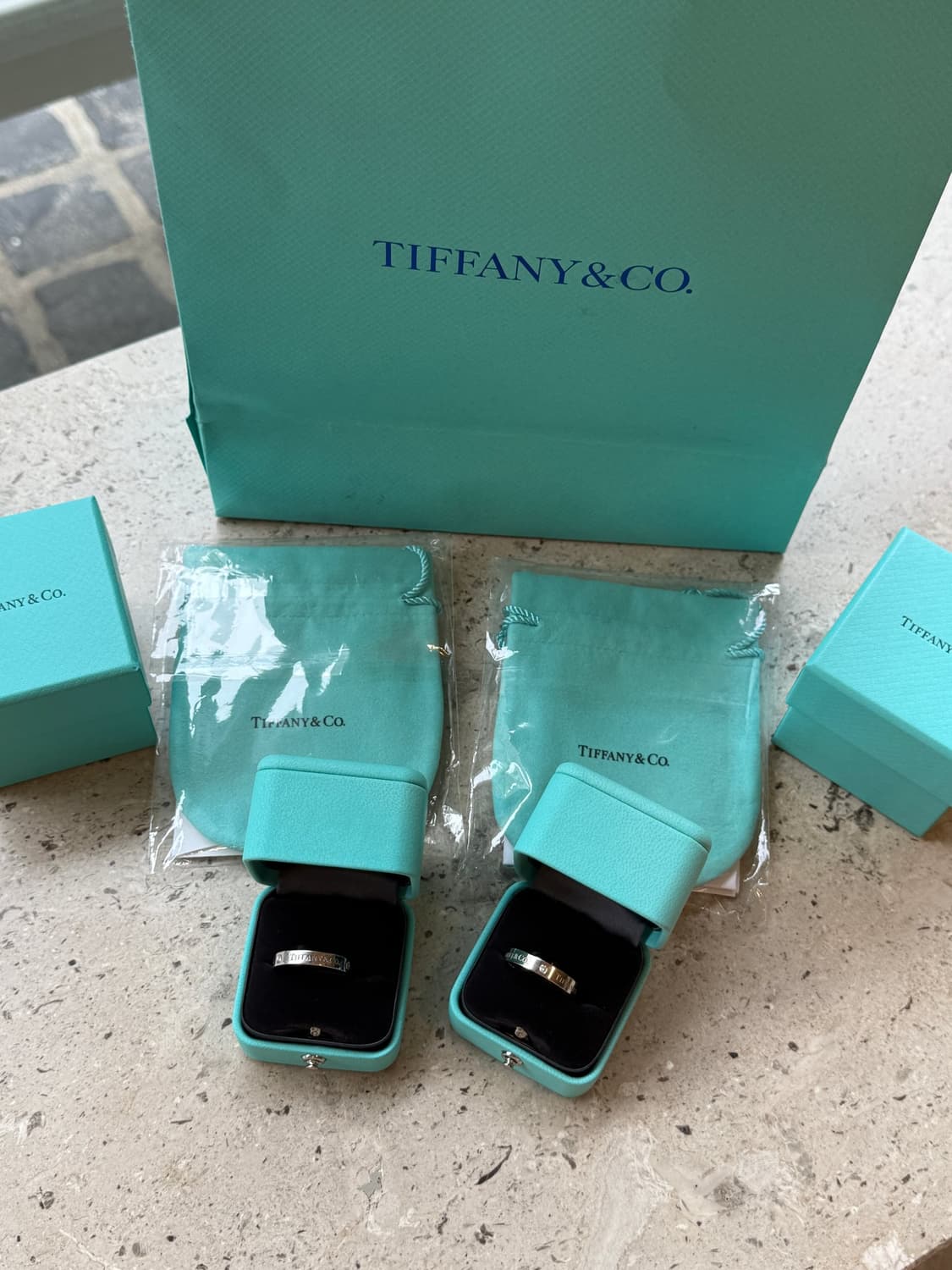 TIFFANY&CO. 티파니앤코 3 다이아몬드 밴드링 #9 상품이미지8
