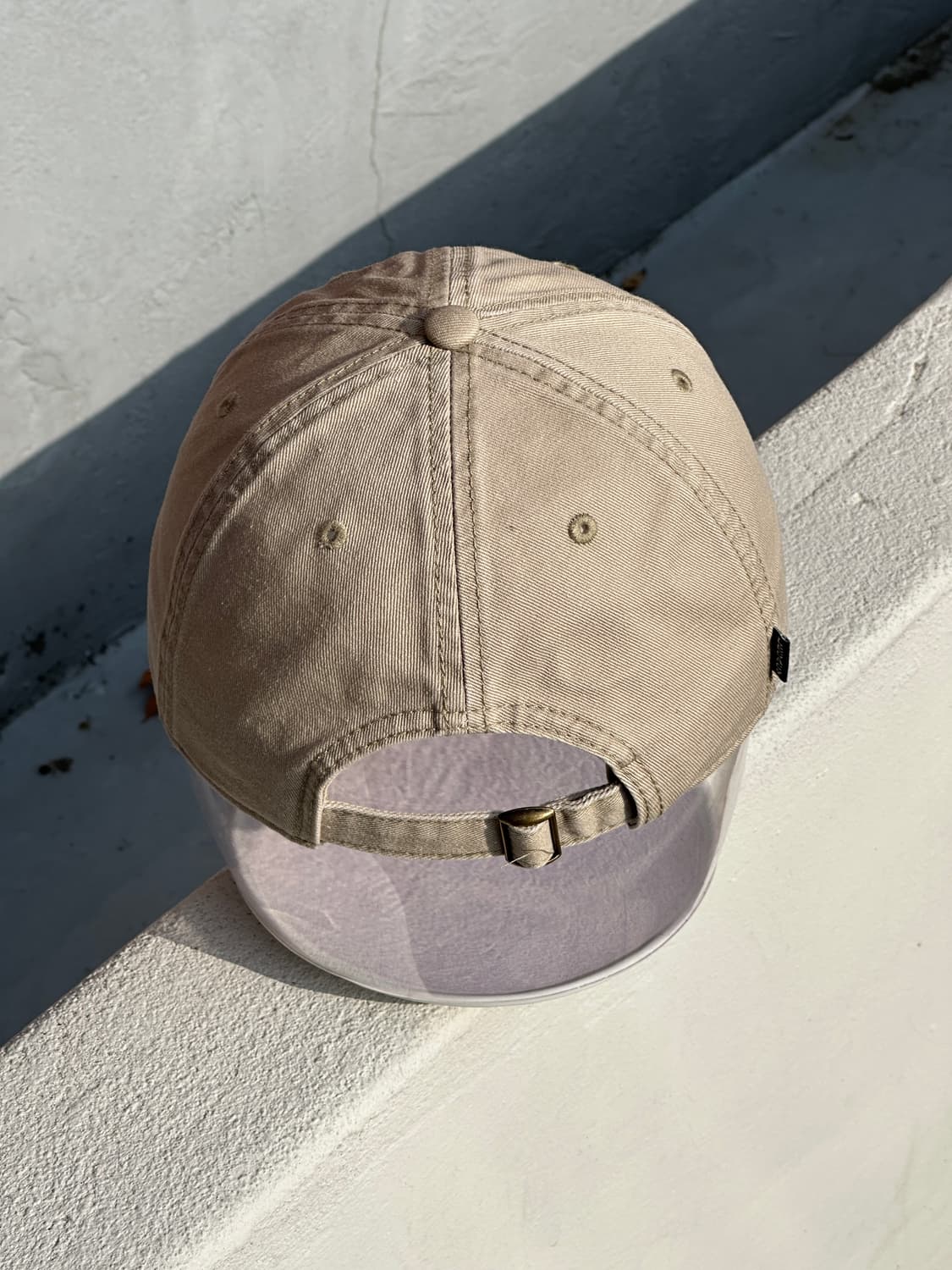 [F] 하버드 로고 베이지 볼캡 모자 상품이미지4