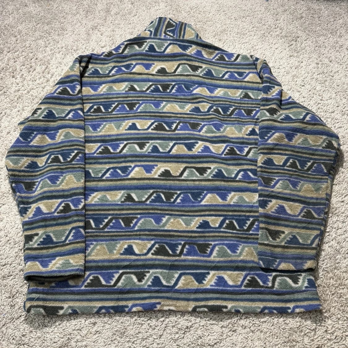 90s 파타고니아 신칠라 1/4집 아즈텍 블루/그린/베이지 USA 상품이미지7