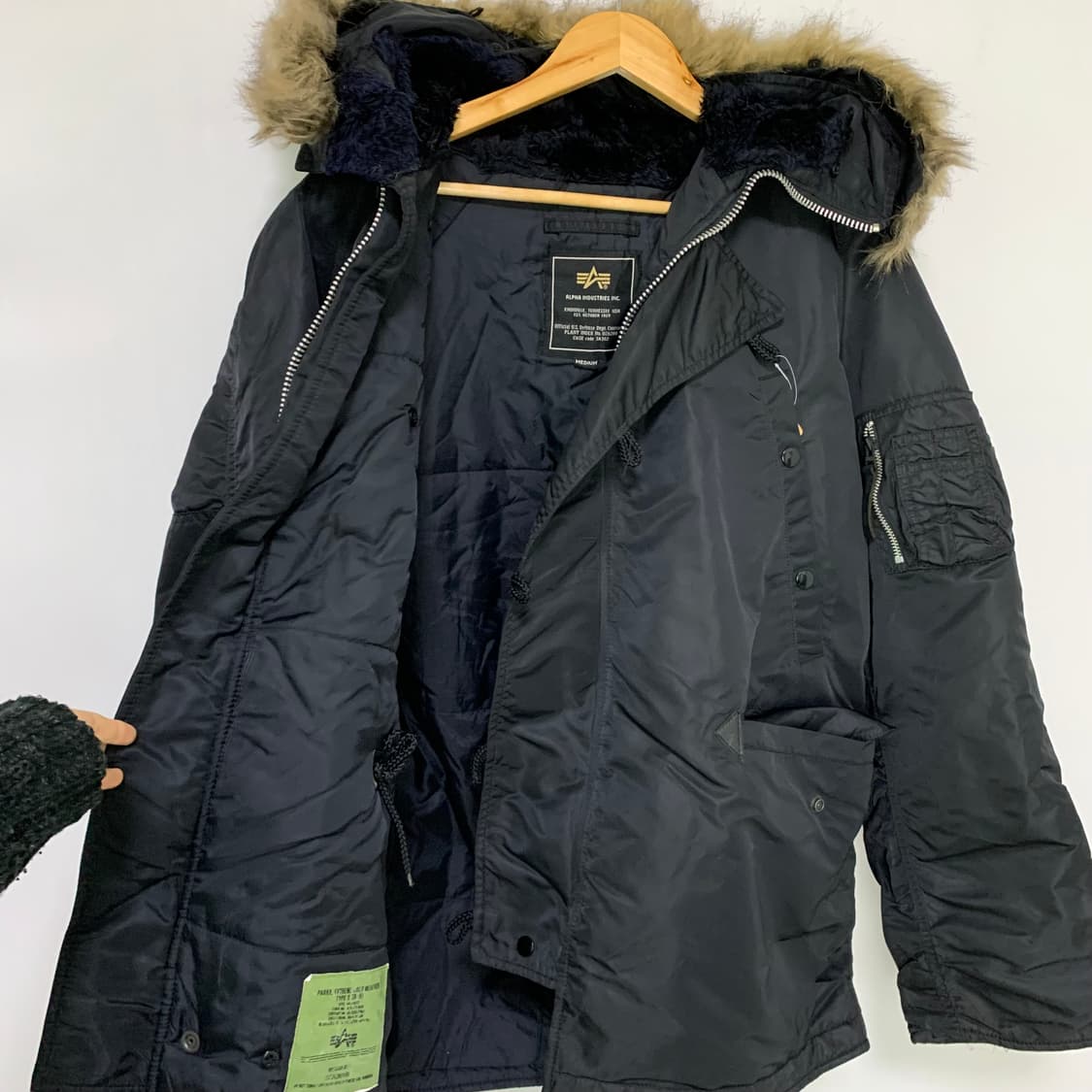 알파인더스트리 N3B 빈티지 야상 점퍼 블랙 M y2k 00s 2010 상품이미지8