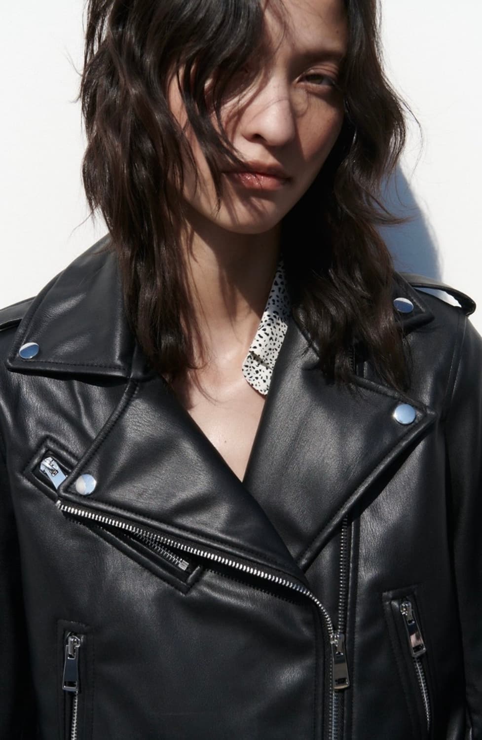 ZARA 여성 가죽 라이더 자켓 상품이미지2