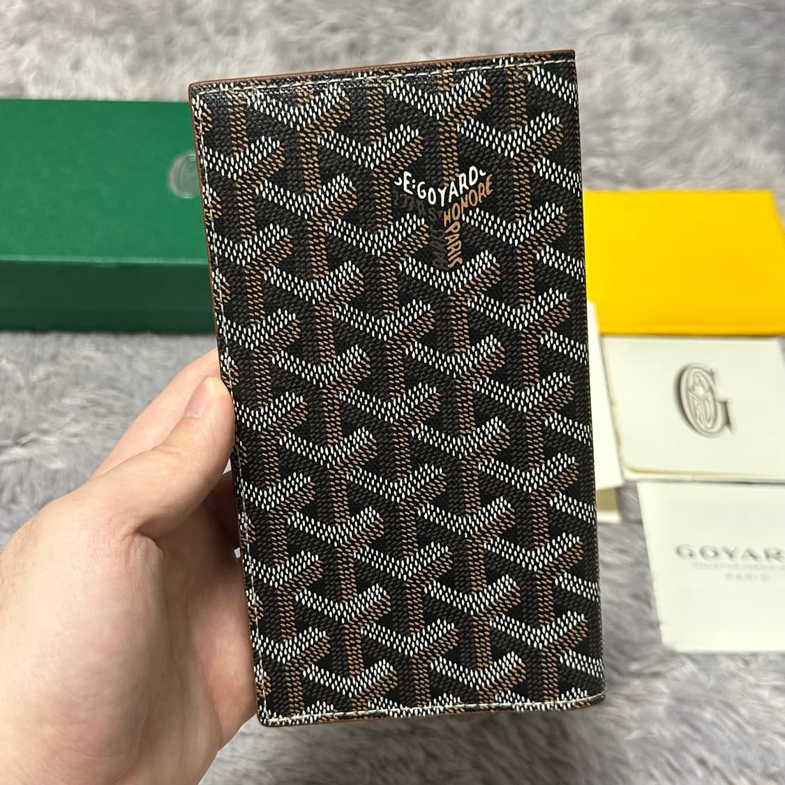 [풀구성] 고야드 생로슈 장지갑 블랙탄 상품이미지2