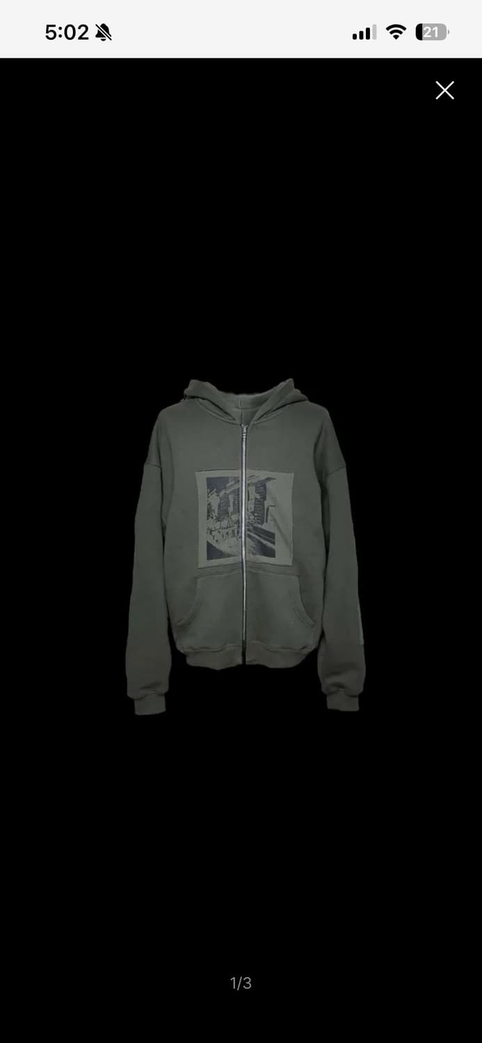 에모스탠스 클럽 워시드 비엔나홀스 패치 후드집업 상품이미지1