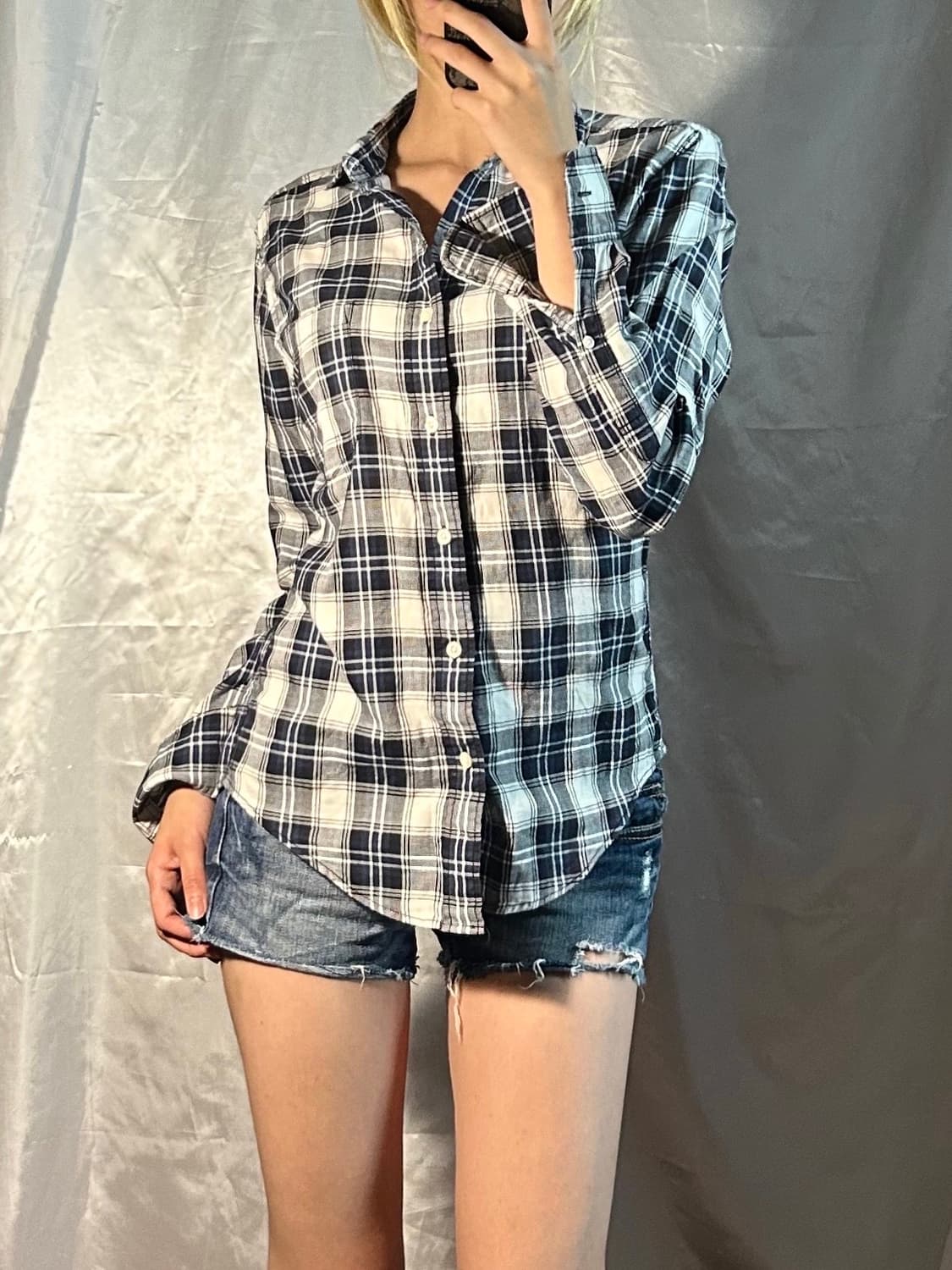 Backnumber blue check shirts 상품이미지1