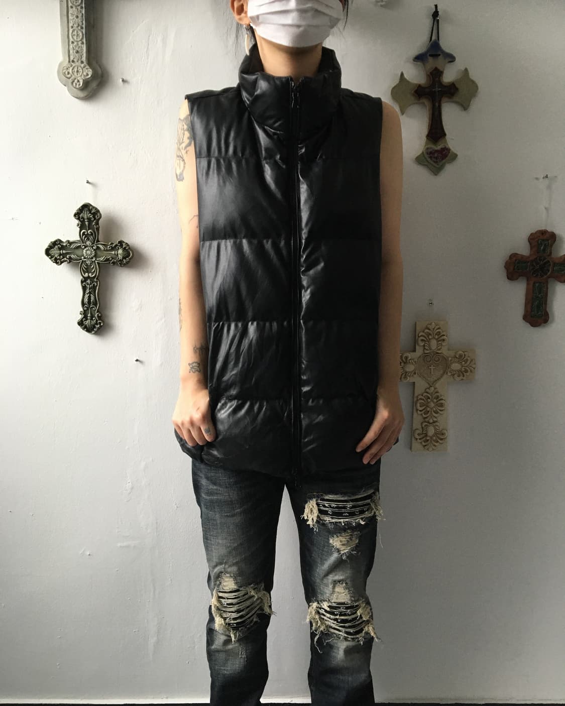 Moussy high neck padded vest 상품이미지7