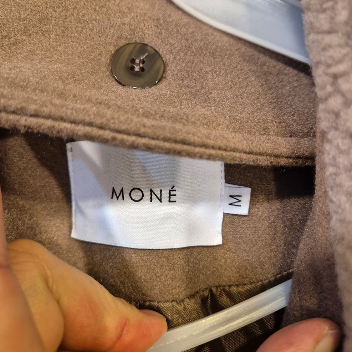 M(착샷잇음) 인디브라운 털배색 더블롱코트  상품이미지4