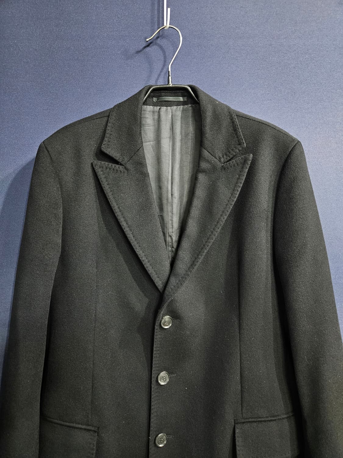 휴고보스 블랙컬러 남성 슬림핏 100 롱코트  상품이미지7