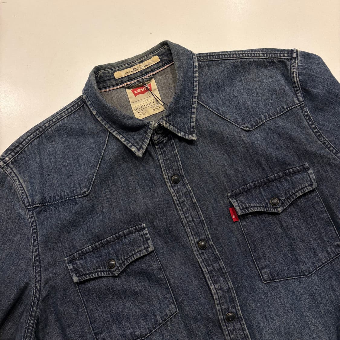 [L] 리바이스 모던핏 데님 웨스턴 셔츠 남방 긴팔 C348 상품이미지3
