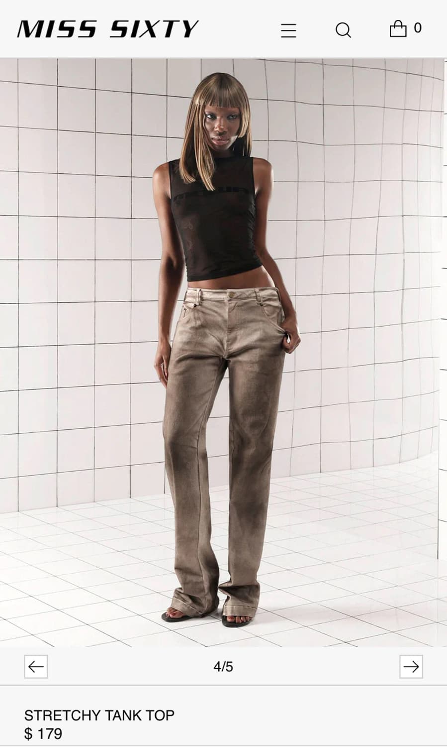 Mowalola x Miss sixty STRETCHY TANK TOP 상품이미지2