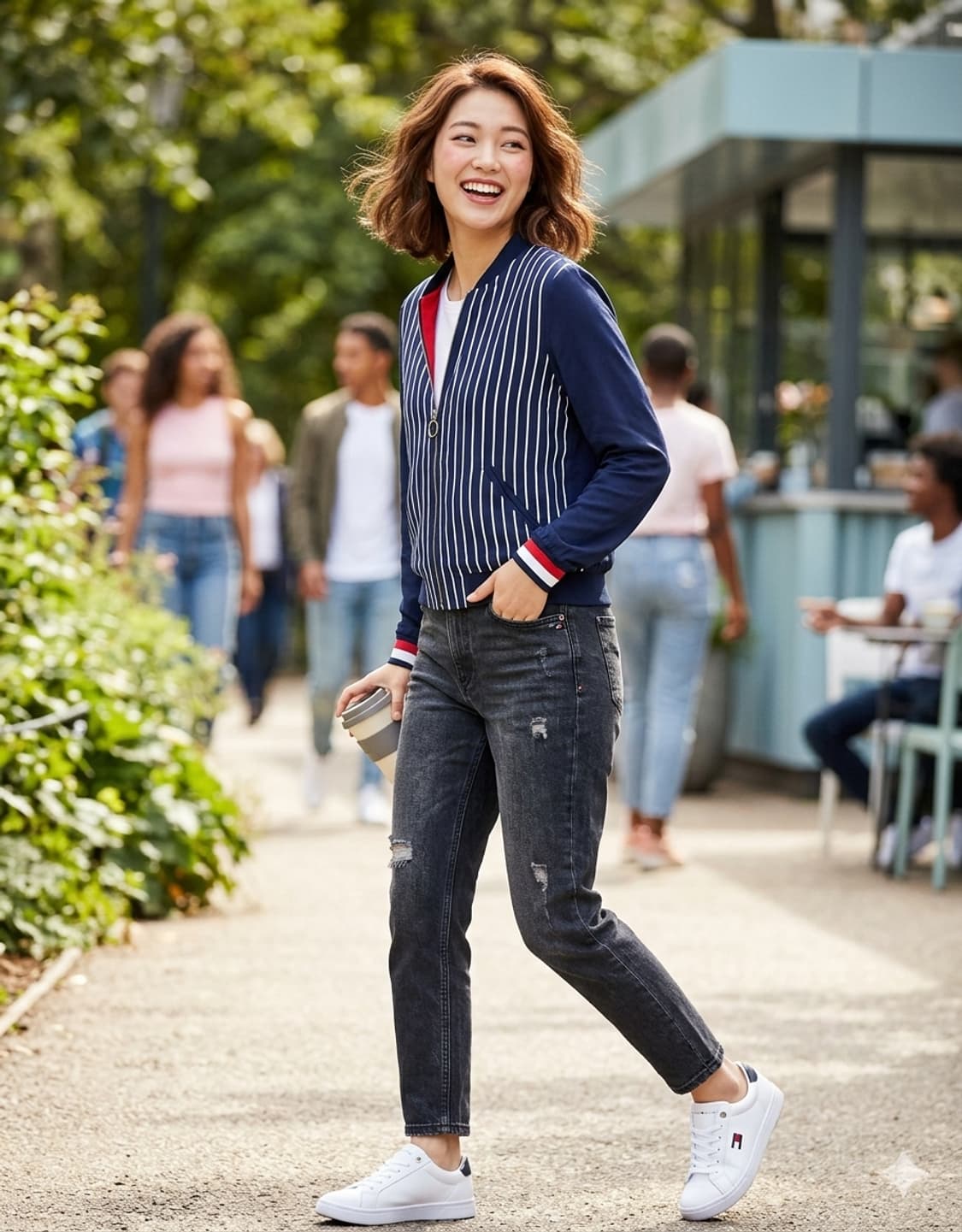 💙데일리핏 | 타미힐피거 스트라이프 블루종 55~66 | 가볍고 시원 상품이미지3