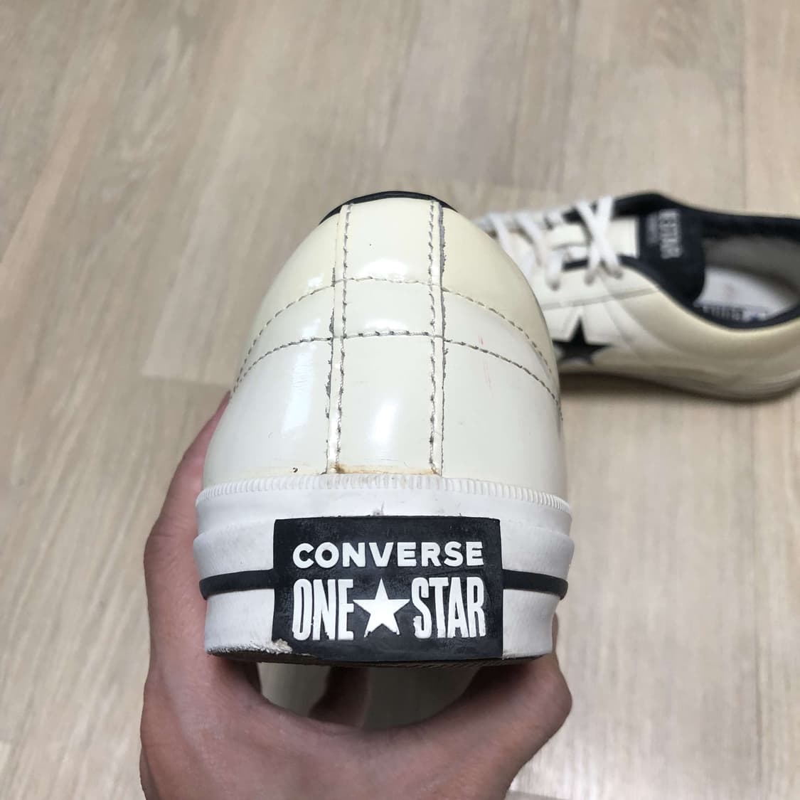 (270) 컨버스 CONVERSE 원스타 레더 한별 아이보리 에그렛270 상품이미지2