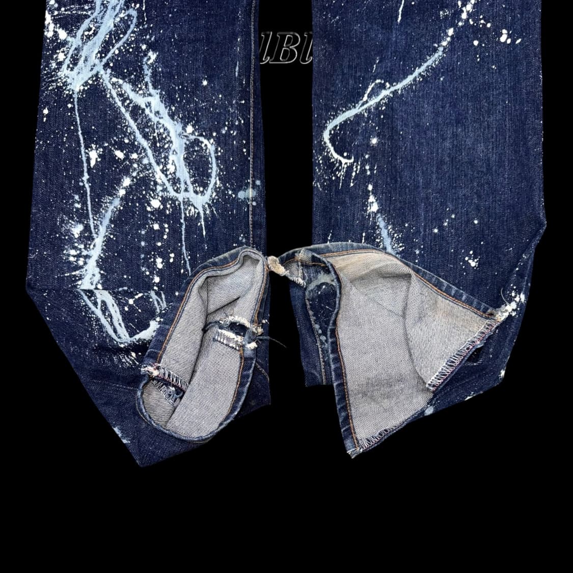 Splatter Paint Damaged Hem Denim 상품이미지10