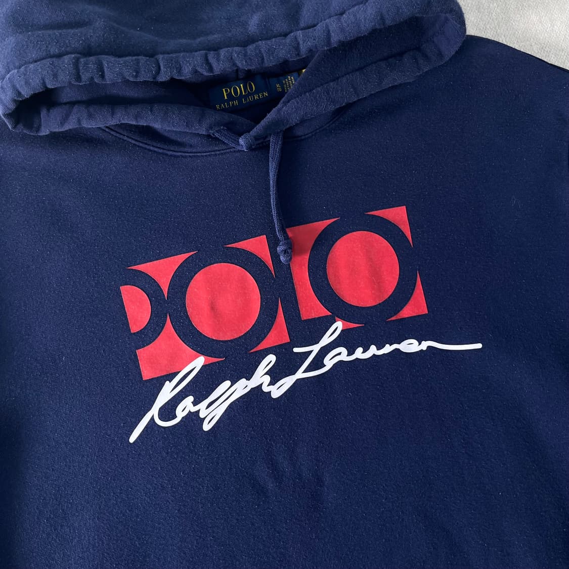 105 폴로랄프로렌 신형라벨 빅로고 네이비 후드티  상품이미지2