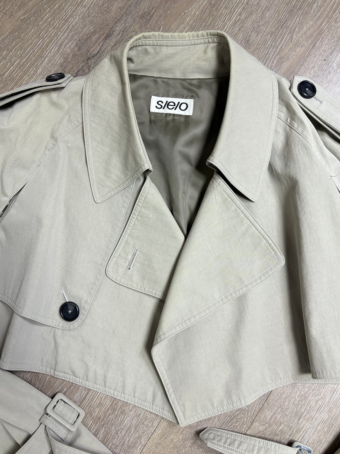 S/E/O 에스이오 크롭 트렌치 코트 상품이미지2