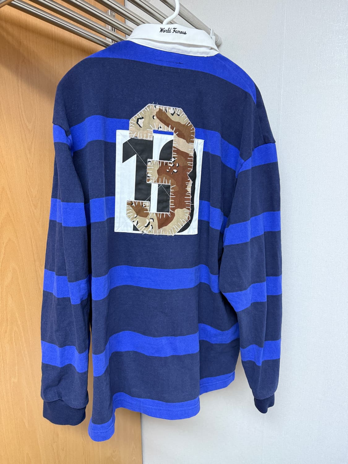 슈프림 스트라이프 럭비 네이비 L 25FW 상품이미지2