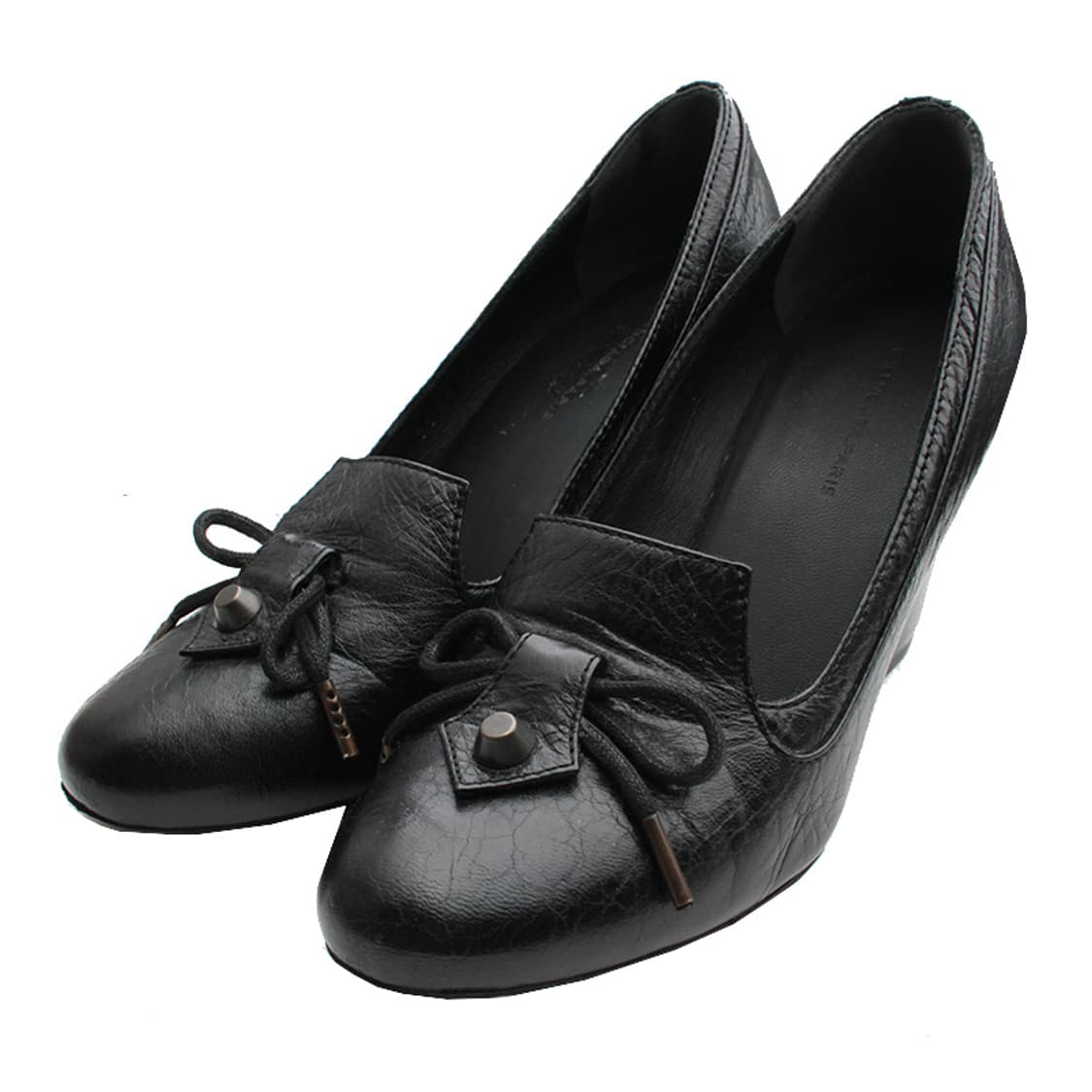 발렌시아가 블랙 스터드 웨지힐 슈즈 35 상품이미지1