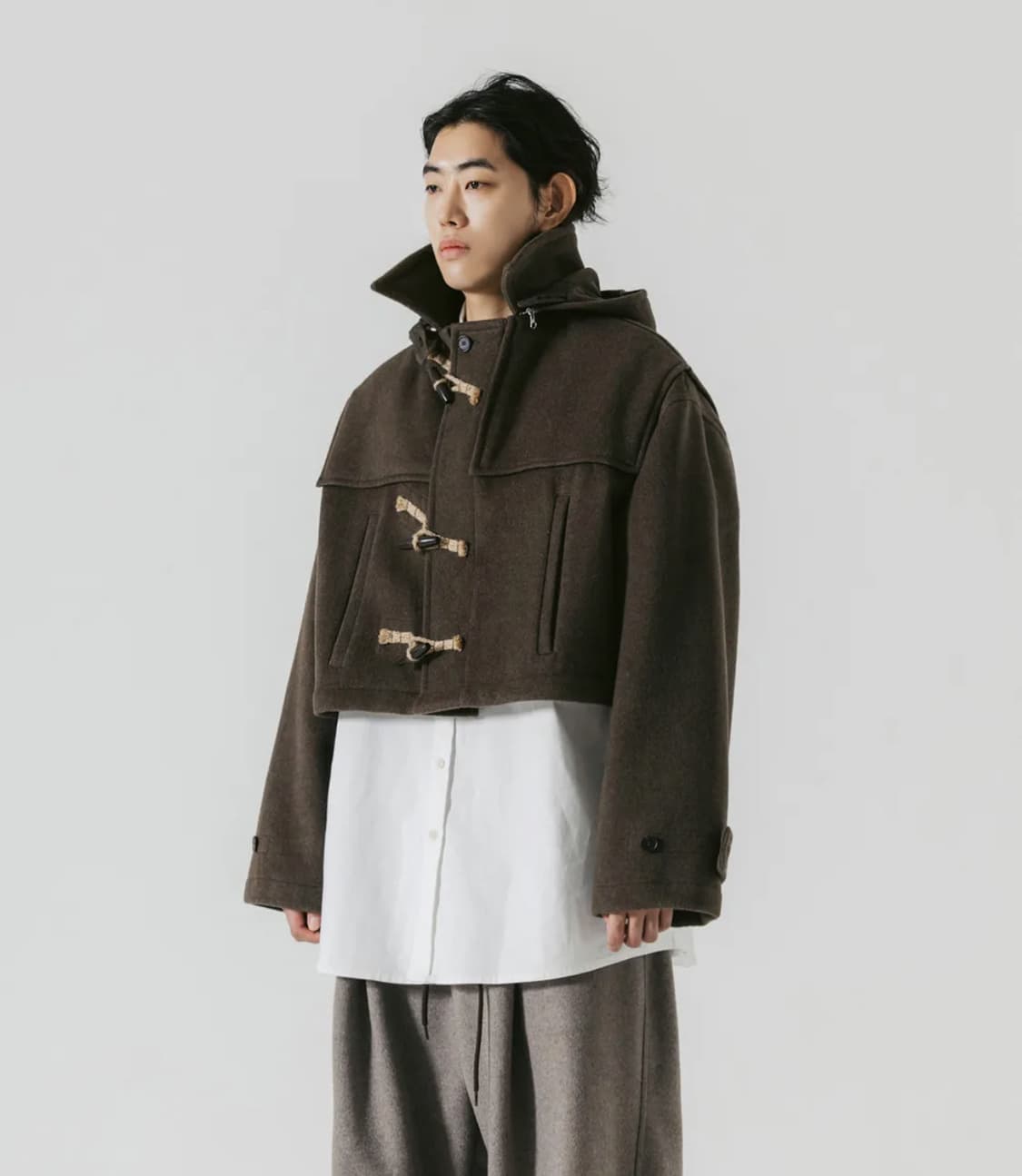 앵글런(ANGLAN) Duffle Coat - Brown 상품이미지3
