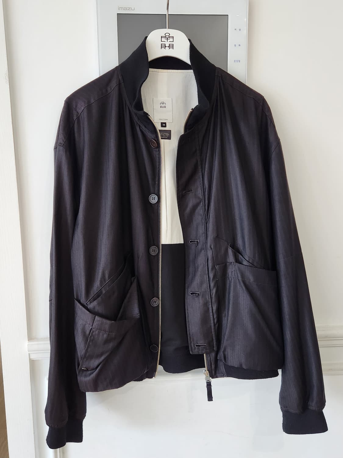 폴리테루 3 울 실크 탱커 차콜 브라운 상품이미지1