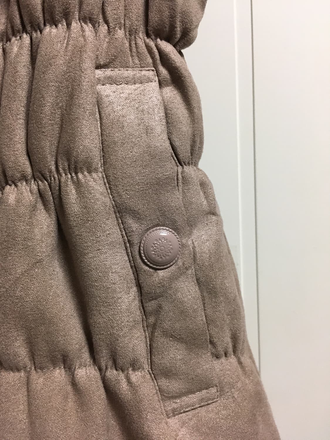 일본빈티지 라떼 히메갸루 로걀 퍼 후드 조끼 베스트 대장 모리걸 하구미 상품이미지3