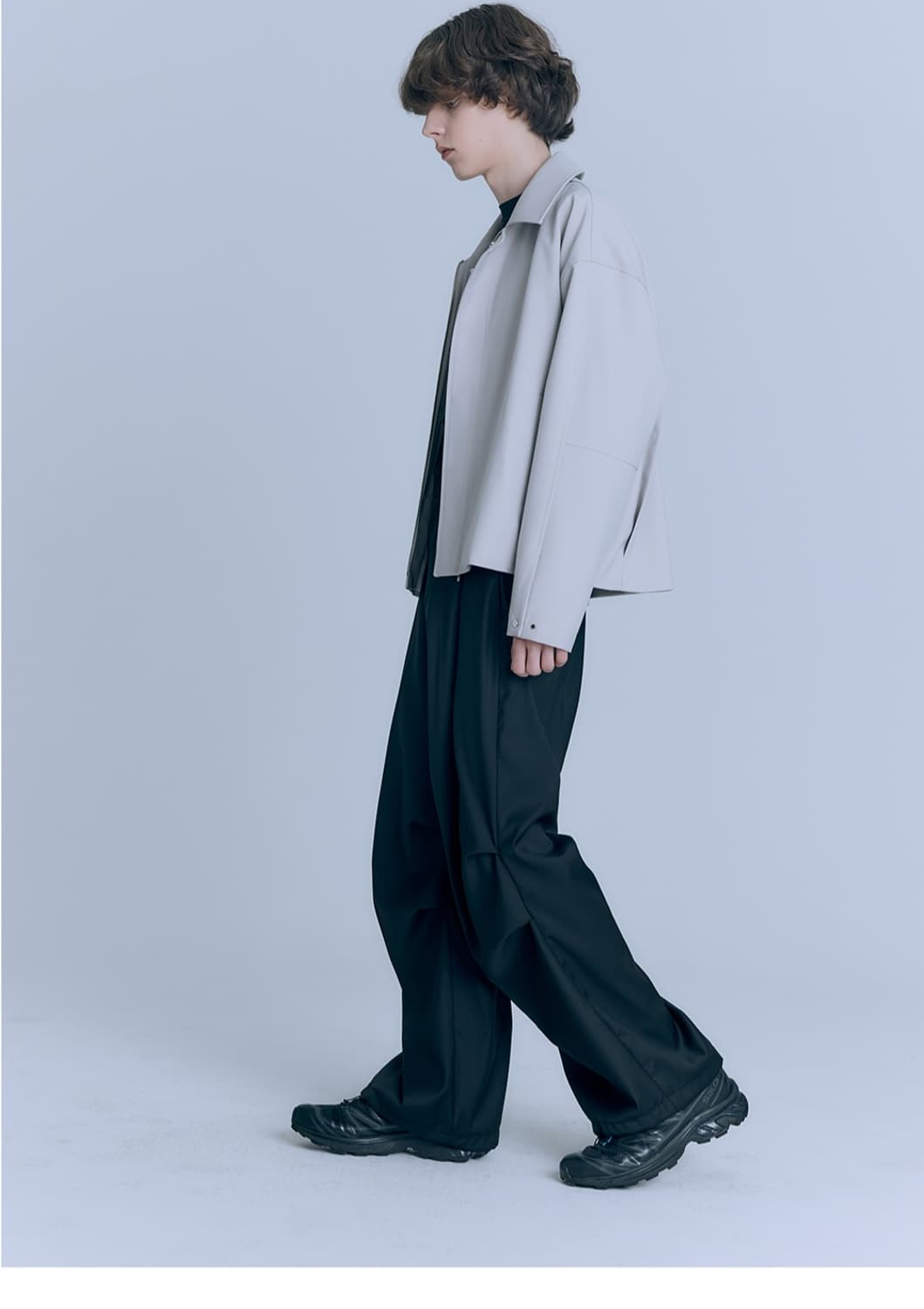 아르반(AREUBAN)2WAY 스냅 블루종 아이보리 상품이미지3