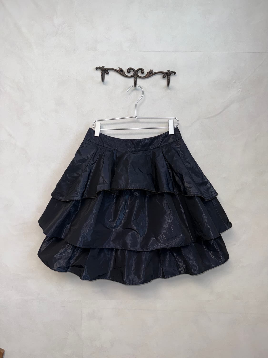 Metal black zipper balloon cancan skirt 상품이미지1