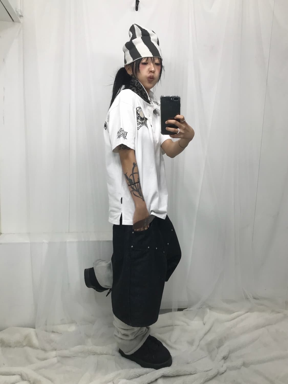 ☠️ 밴슨 스컬 자수패치 피케 반팔 티셔츠 ☠️ 상품이미지5