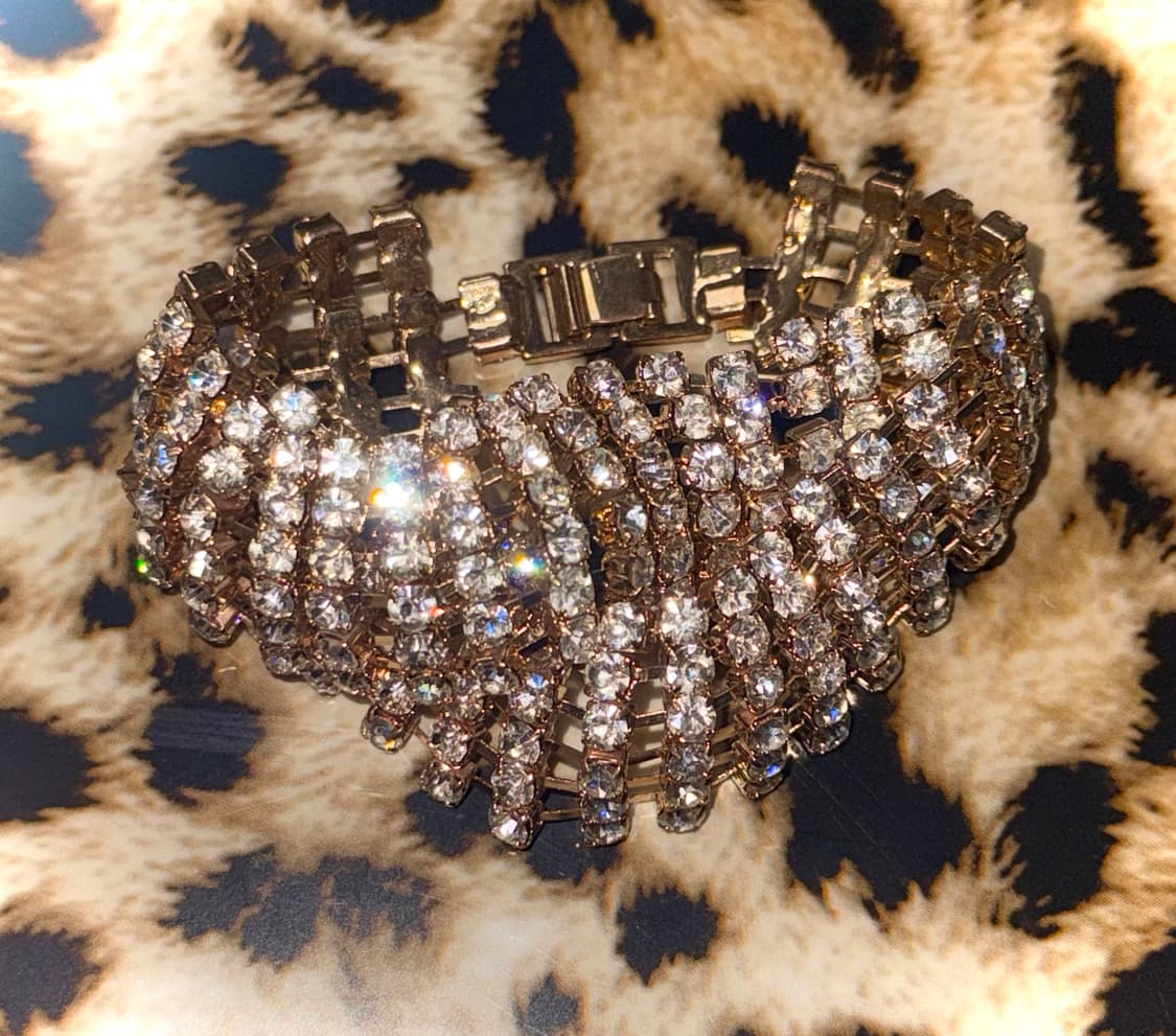 시부야 골드 큐빅 체인 뱅글 팔찌 상품이미지1