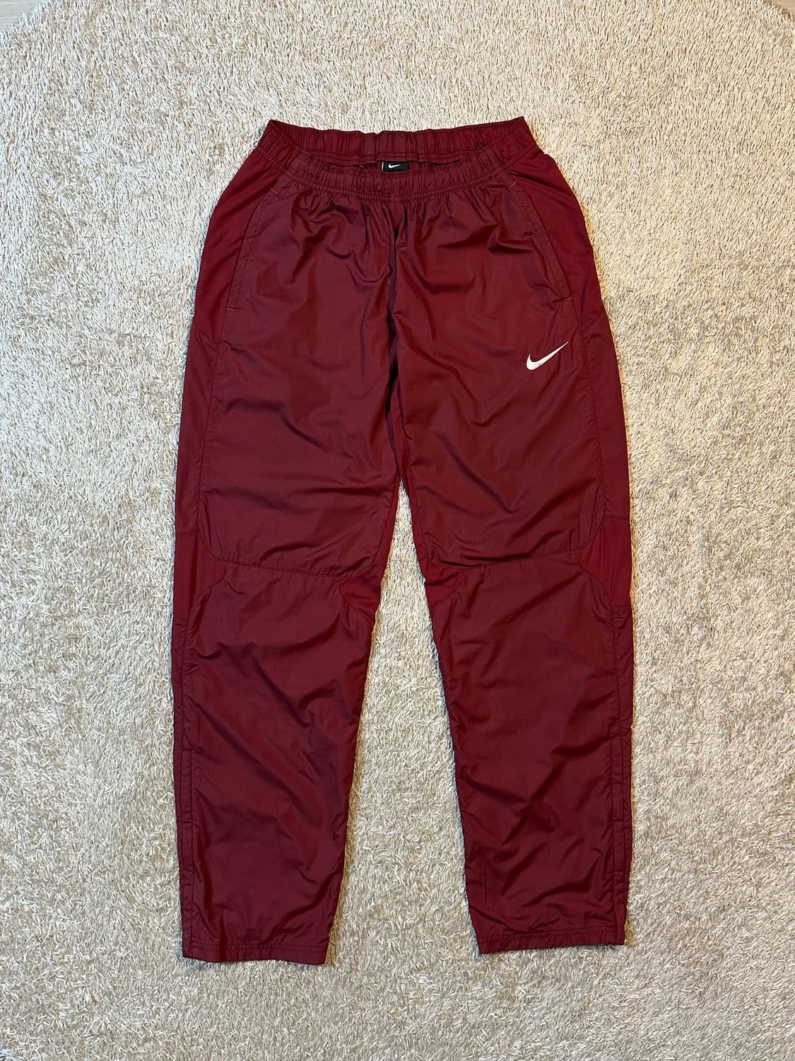 00's 나이키 올드스쿨 스우시 나일론 트랙팬츠 버건디 상품이미지2