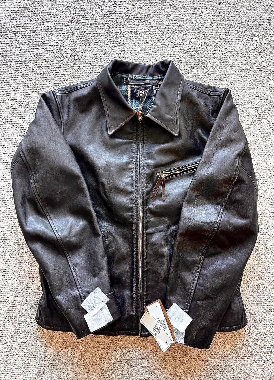 RRL 더블알엘 뉴스보이 레더자켓 M(새상품) 상품이미지1