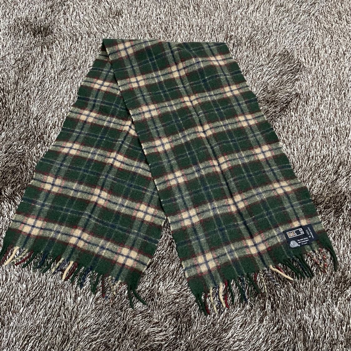 닥스 DAKS 그린 울캐시미어 체크 머플러 목도리 상품이미지3