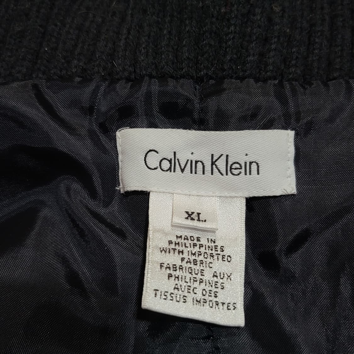 90s 공용 캘빈클라인 후드 조끼 베스트 블랙 (XL/100) 상품이미지5