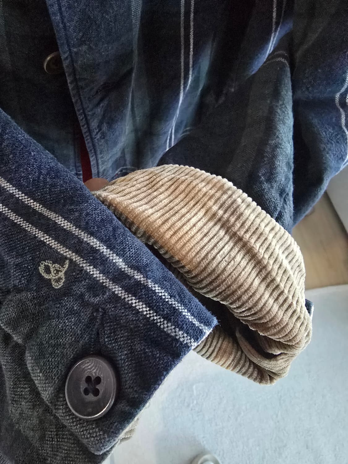 45R 45RPM 체크 워크 자켓 5(105)사이즈입니다. 상품이미지5