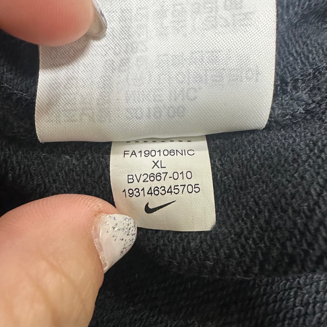 ✨ (바배) 나이키 자수 블랙 맨투맨  상품이미지5