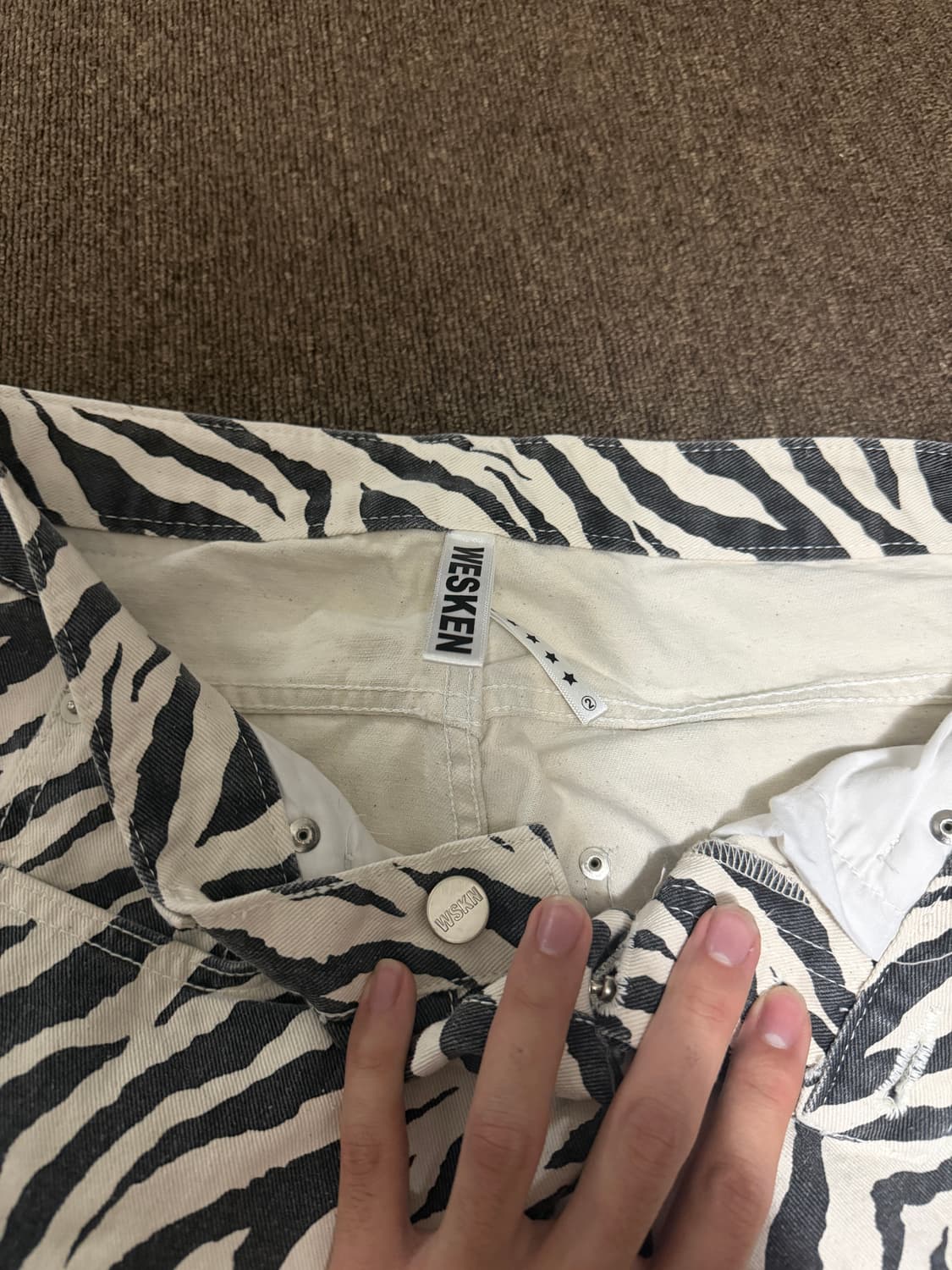 웨스켄 지브라 데님 팬츠 2사이즈 상품이미지2