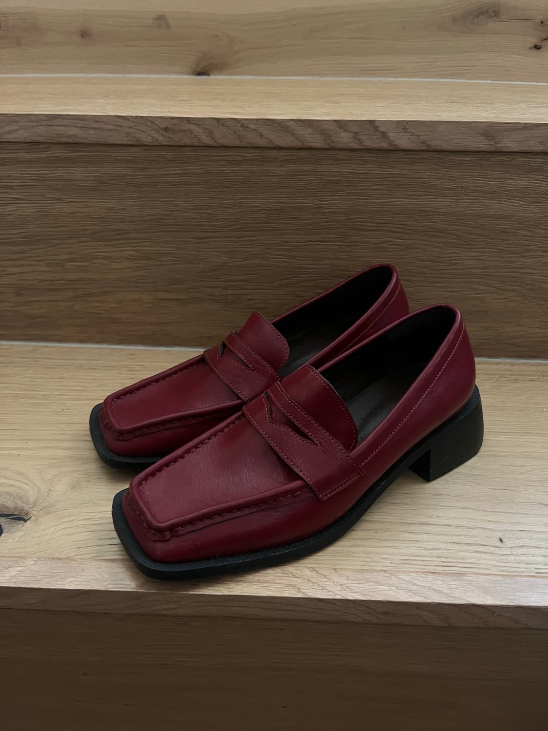 Moodnight 버건디 로퍼 235 상품이미지1