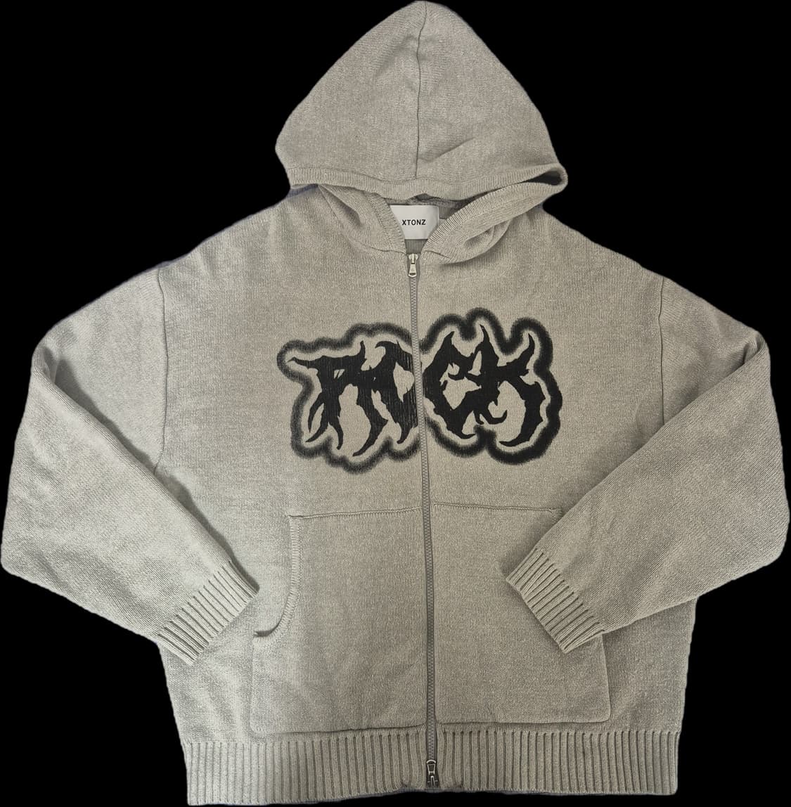 엑스톤즈 후드 니트 집업 상품이미지2