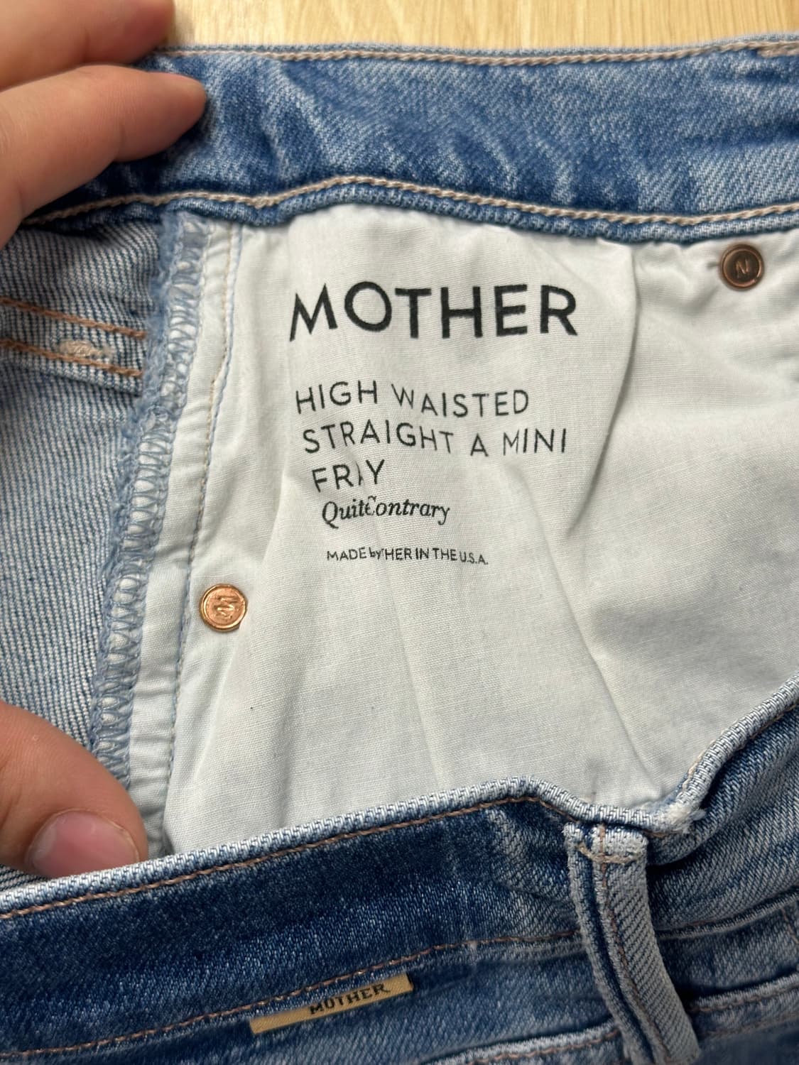 MOTHER 데님 자수 미니스커트 상품이미지4