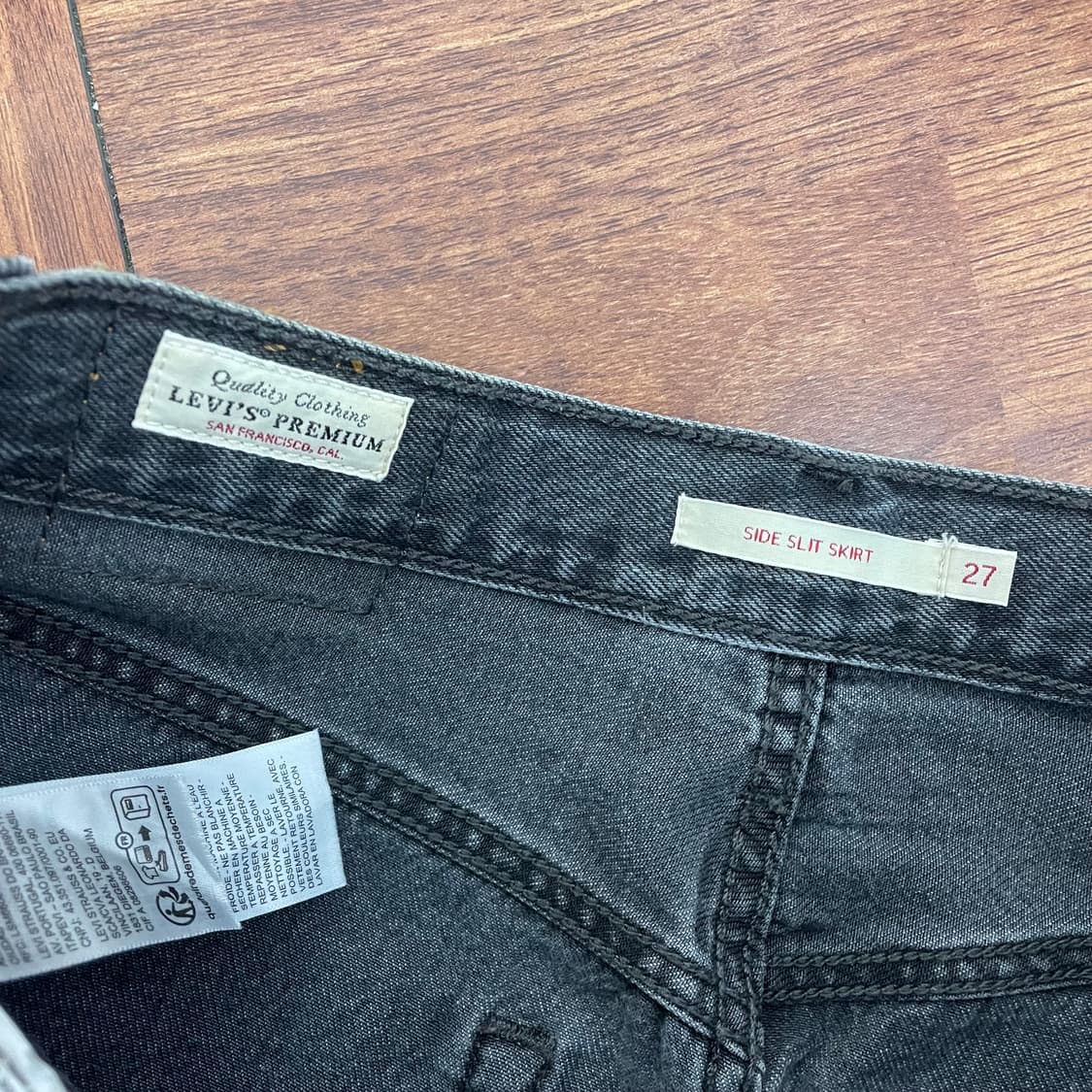 리바이스 사이드 슬릿 데님 스커트 상품이미지5