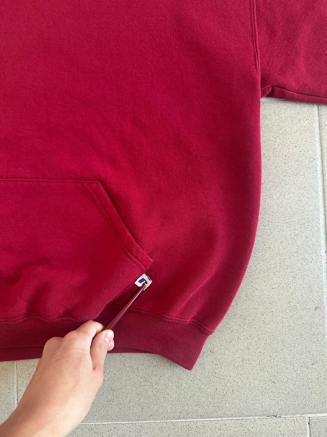 00s 빈티지 러셀 후드 레드 XL 상품이미지2