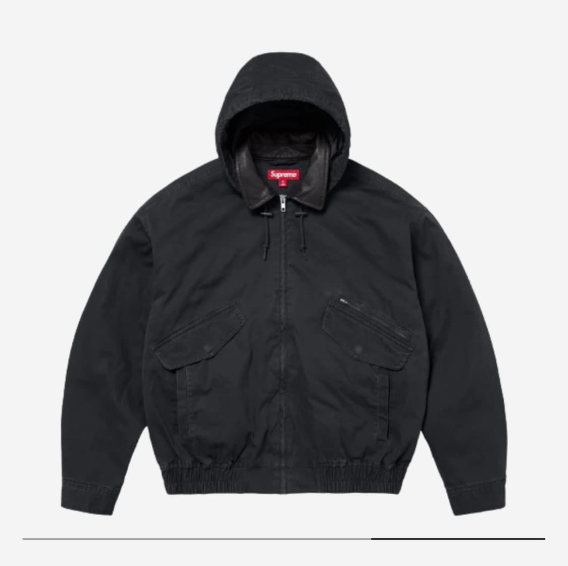 24FW 슈프림 레더칼라 블랙 XL 상품이미지8