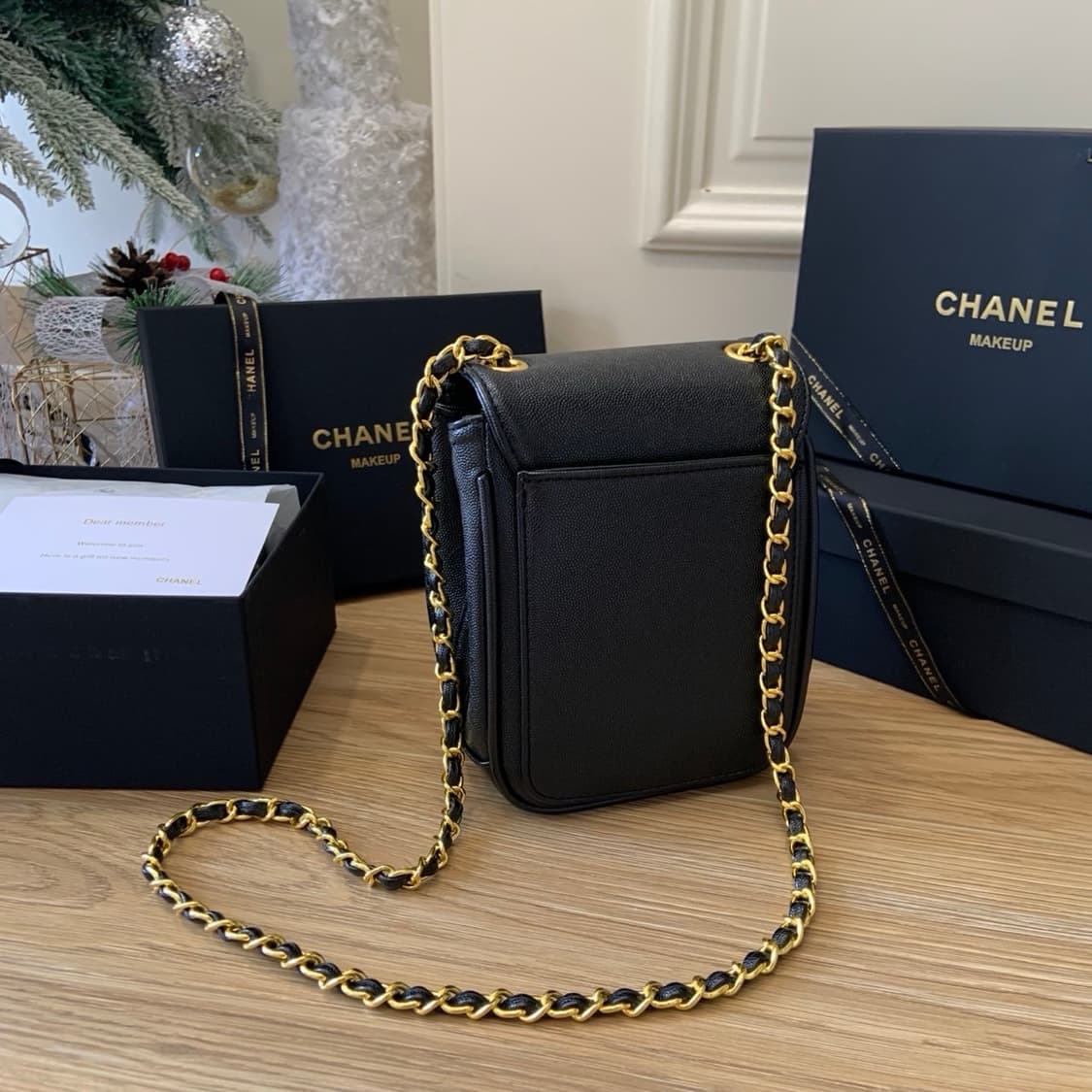  샤넬VIP 투웨이백 블랙레더 숄더체인백 백팩    상품이미지3