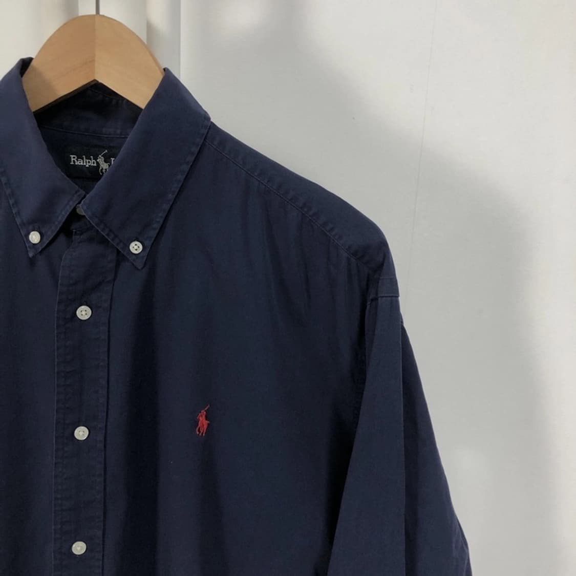 폴로 정품 솔리드 셔츠 네이비 상품이미지2