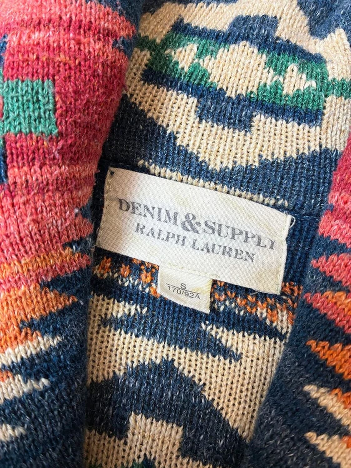 데님앤서플라이 00's 에스닉 패턴 코위찬 버튼 니트 PN7169 상품이미지9