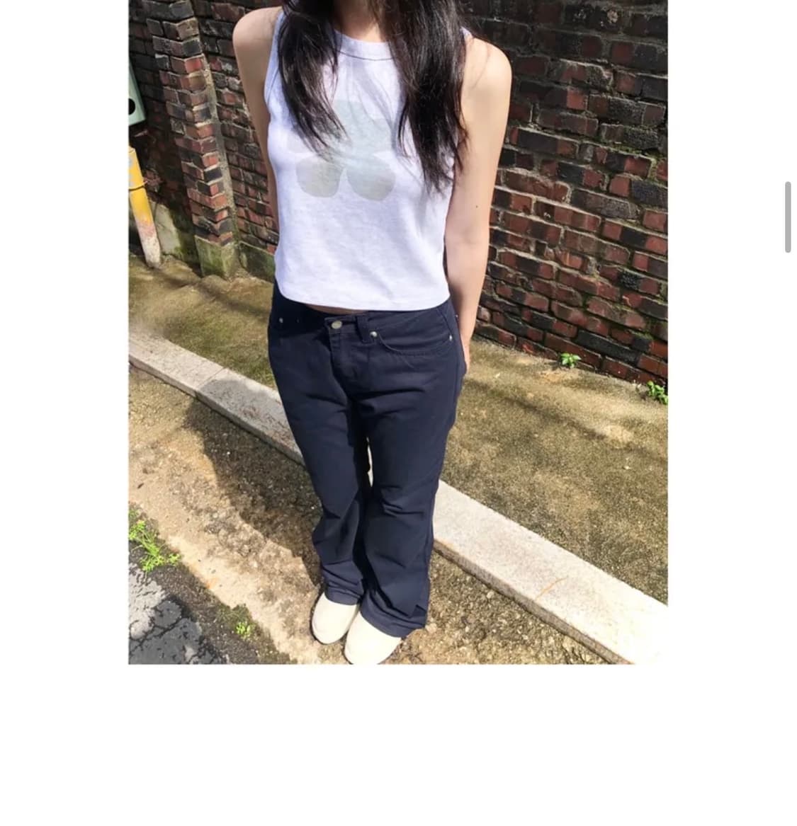 그린씨 네이비 부츠컷 팬츠 펑크  상품이미지2